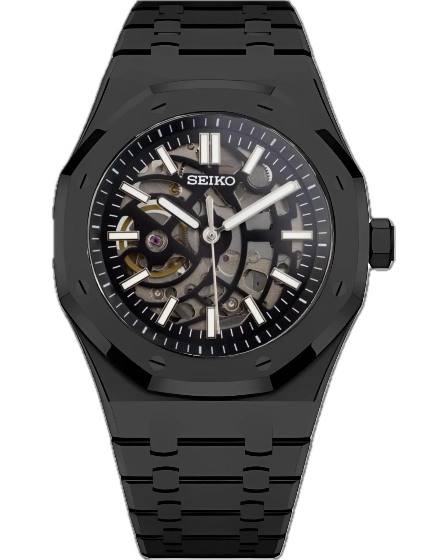 Seiko Royal Oak Skeleton Black