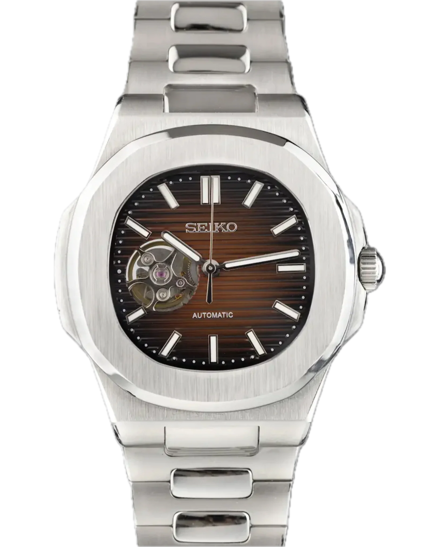 Seiko Nautilus Open Heart Brown