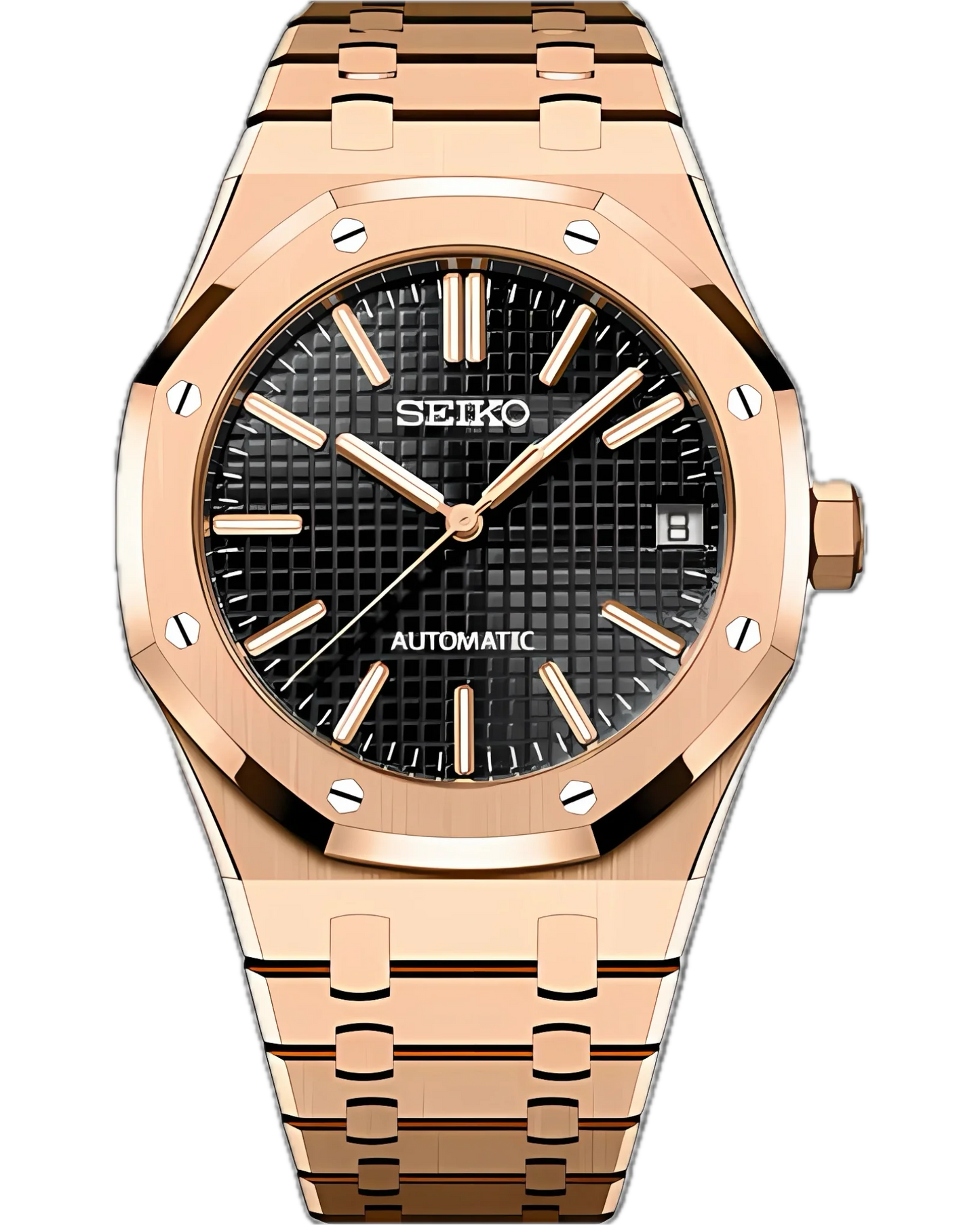 Seiko Royal Oak Rosegold Black
