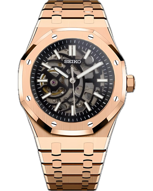 Seiko Royal Oak Skeleton Rosegold