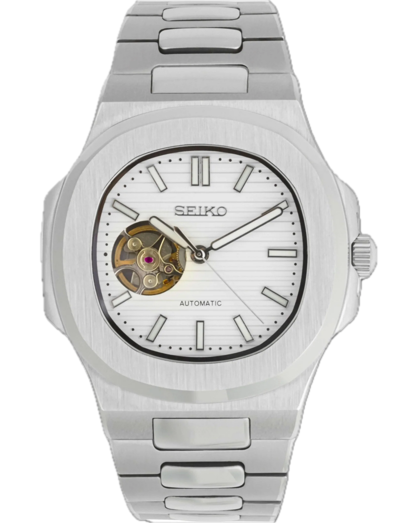 Seiko Nautilus Open Heart White